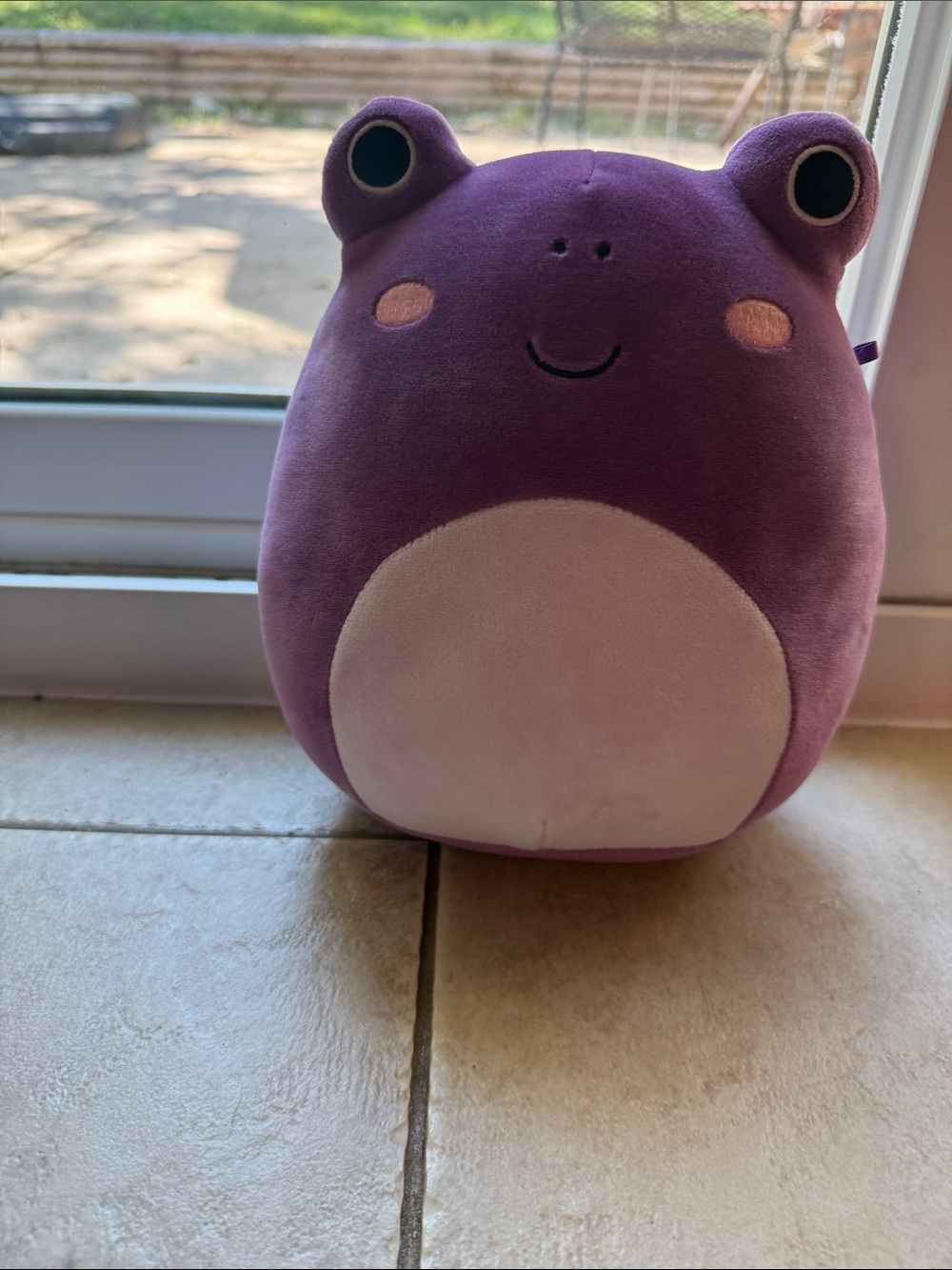 Squishmallows Purple Frog Plush with Light Pink Belly